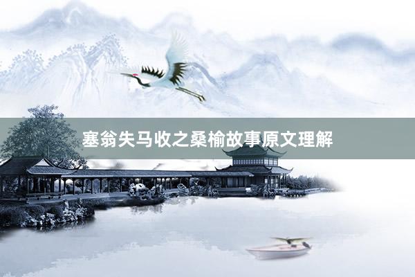 塞翁失马收之桑榆故事原文理解